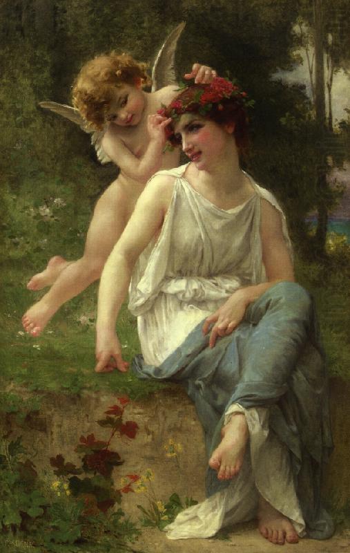Guillaume Seignac Cupid Adoring A Young Maiden china oil painting image